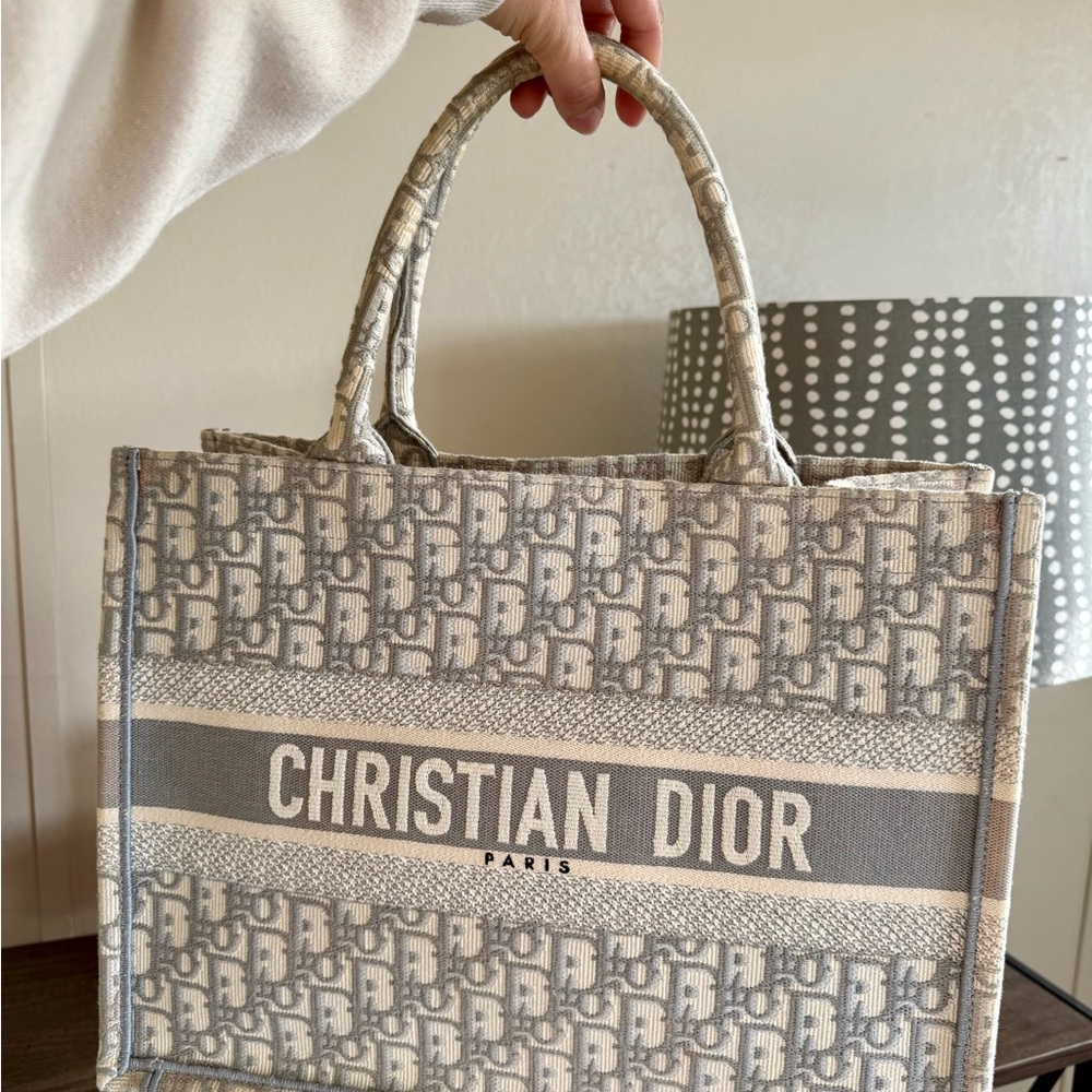 Dior Monogram Gray Tote Bag